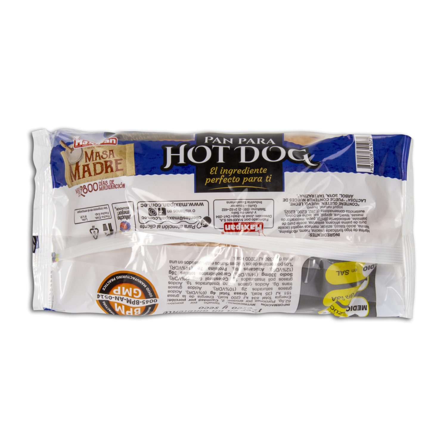 Pan Para Hot Dog MAXIPAN 125 G