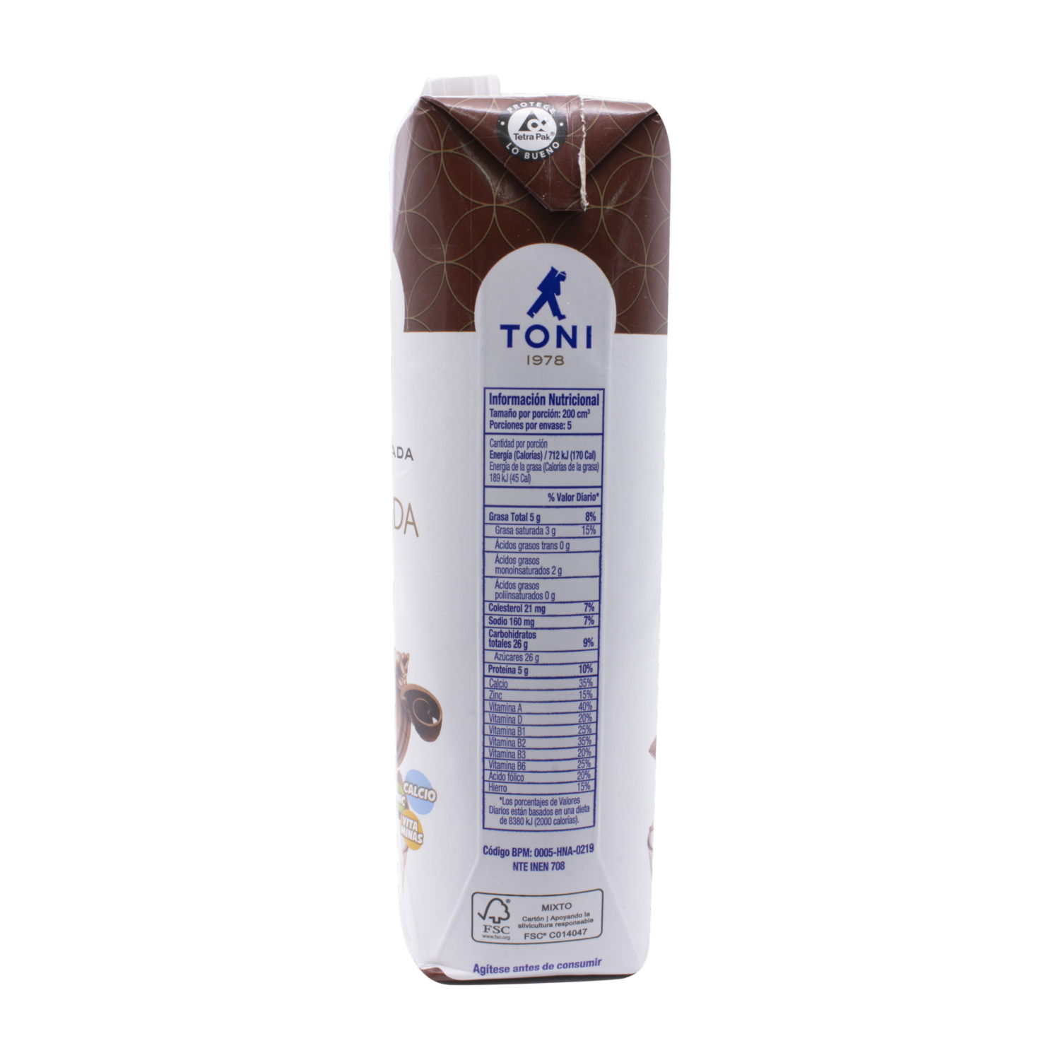 Leche Saborizada Chocolatada TONI 1000 Ml