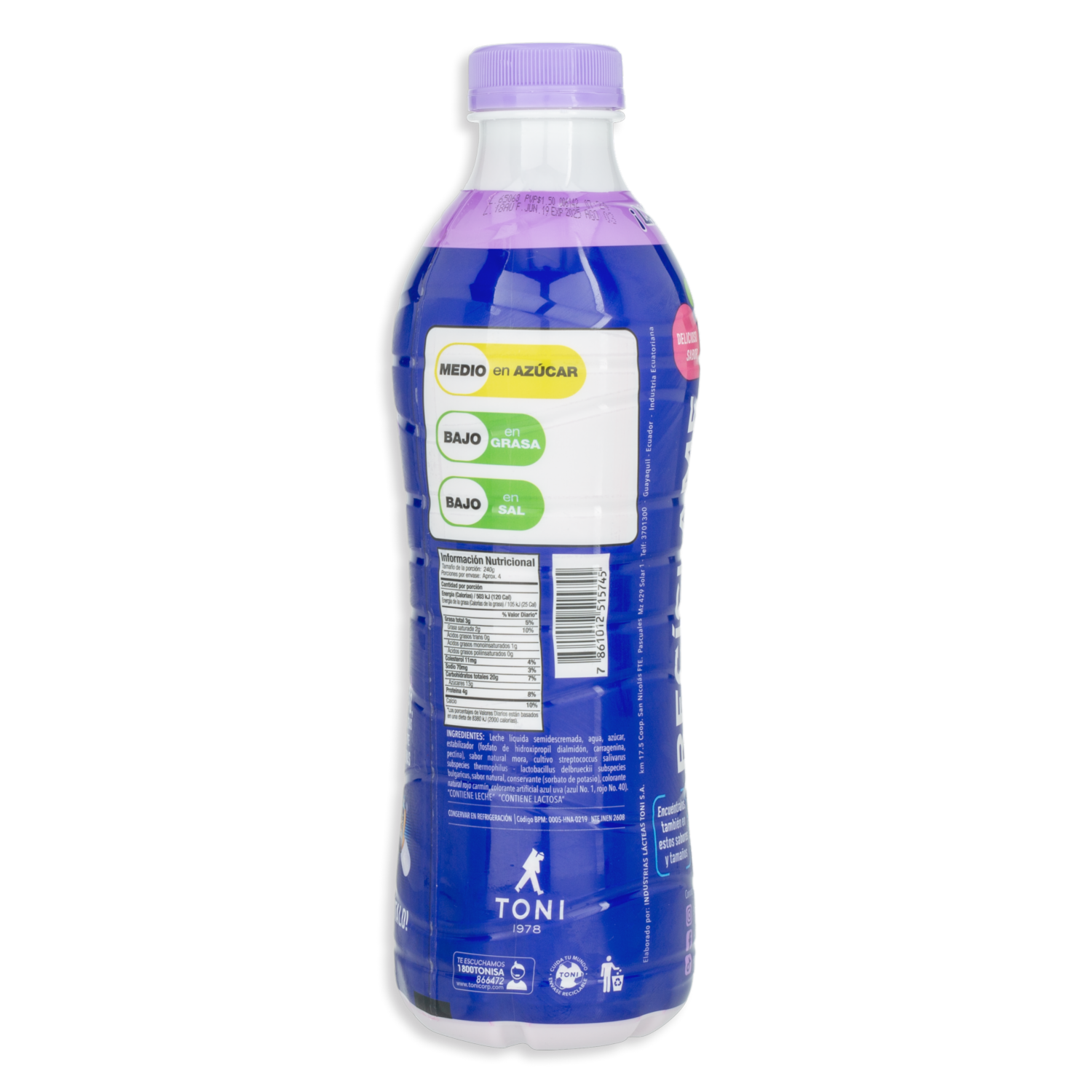 Yogurt Batido Sabor Mora Frush TONI 900 G