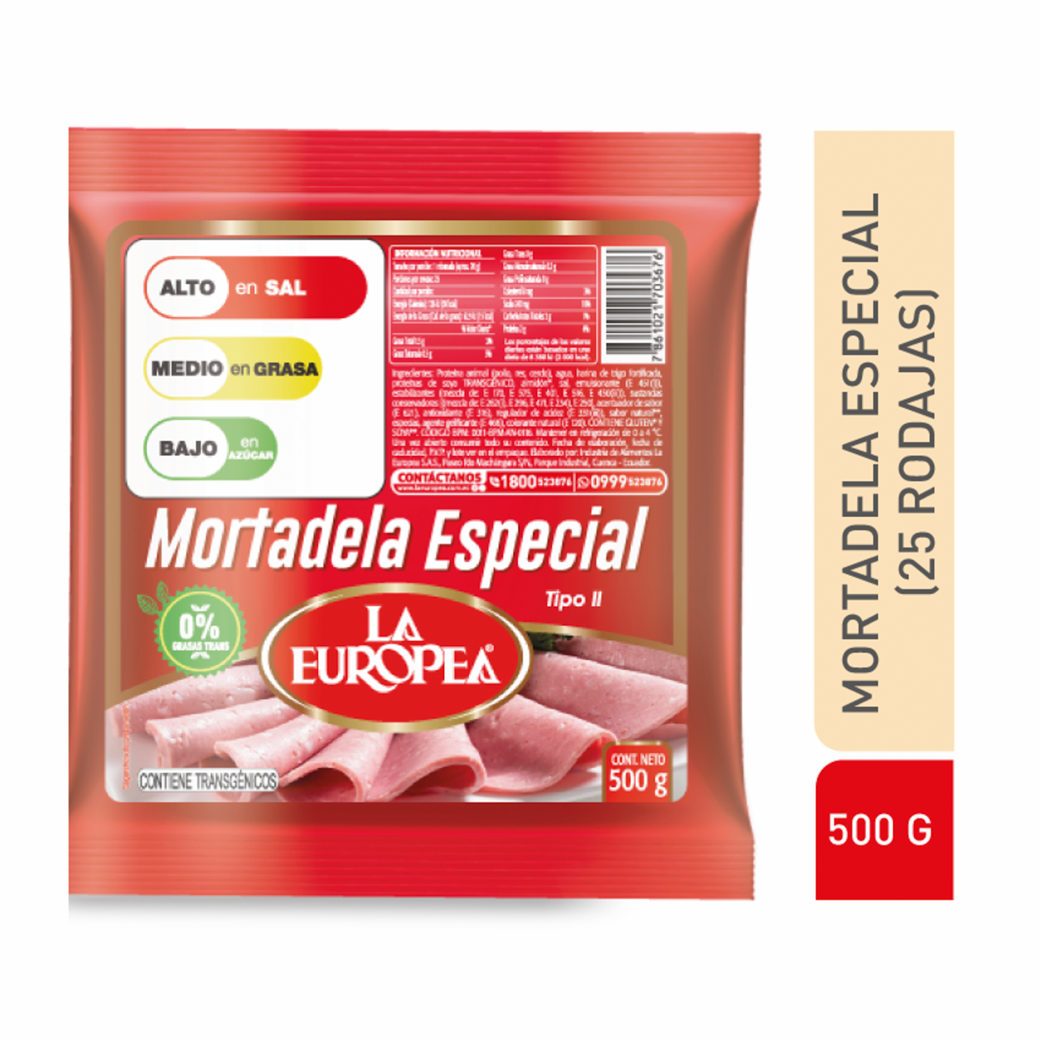Mortadela Especial LA EUROPEA 500 G
