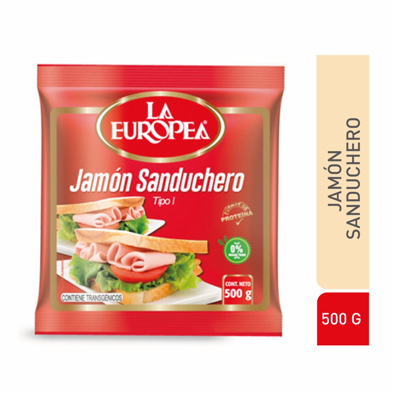 Jamón Sanduchero Tipo I LA EUROPEA 500 G