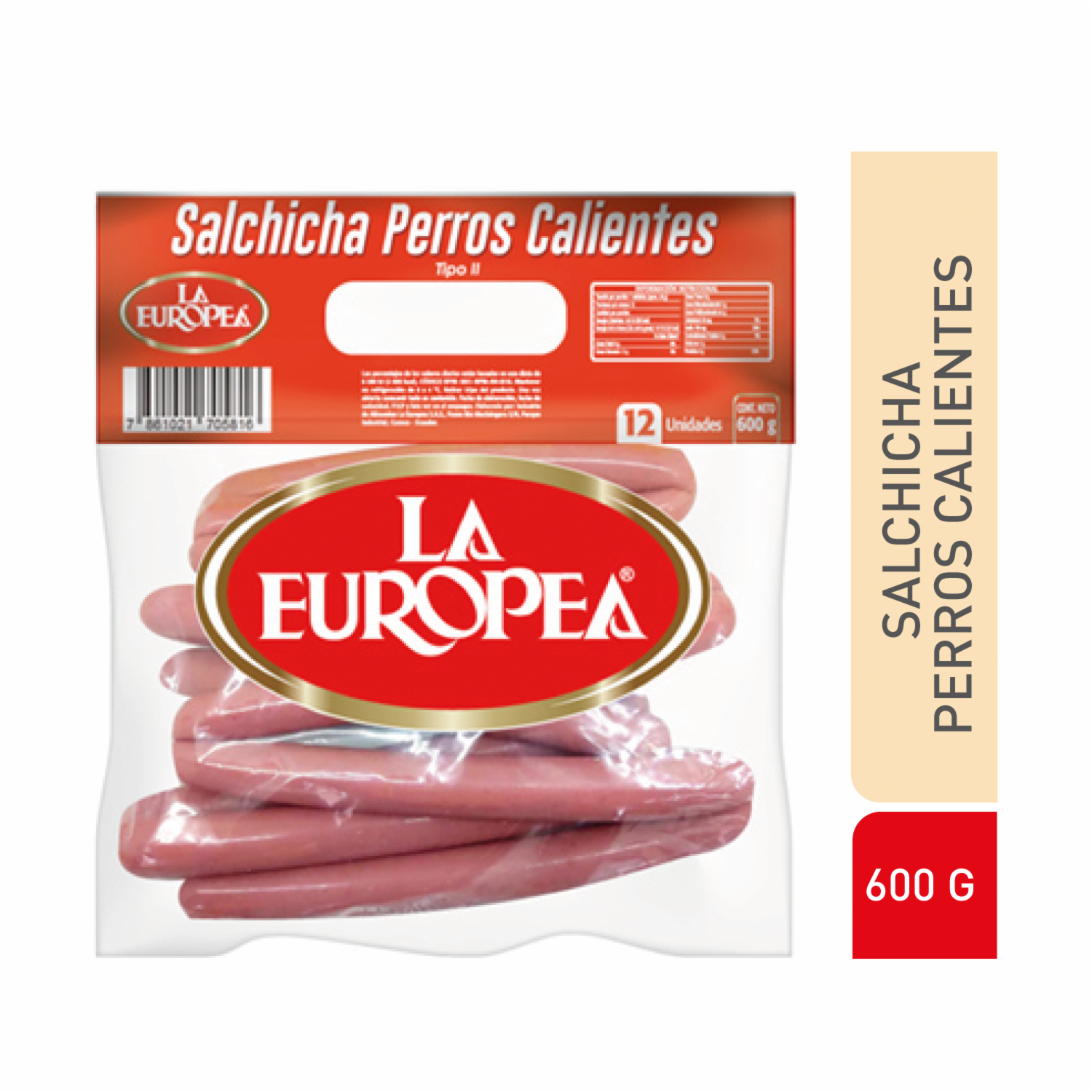Salchicha Para Hot Dog LA EUROPEA 600 G