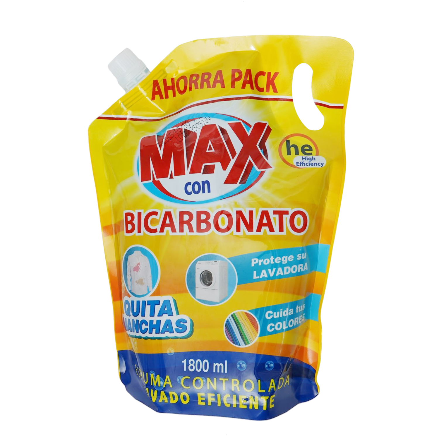 Detergente Líquido Con Bicarbonato Ahorra Pack MAX 1800 Ml