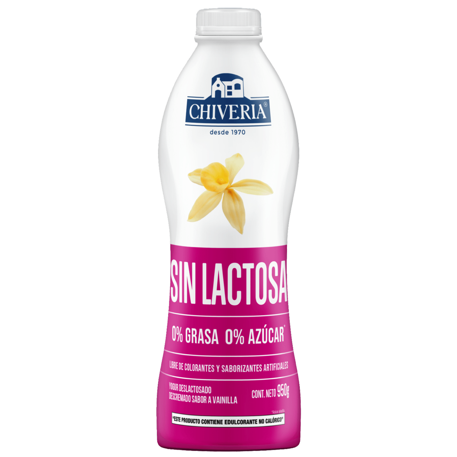 Yogurt Deslactosado De Vainilla CHIVERIA 950 G