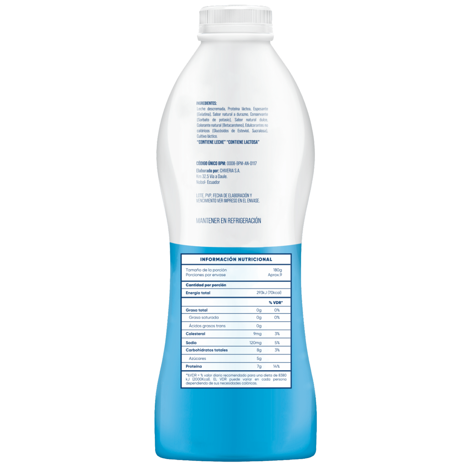 Yogurt Light Durazno CHIVERIA 1700 G