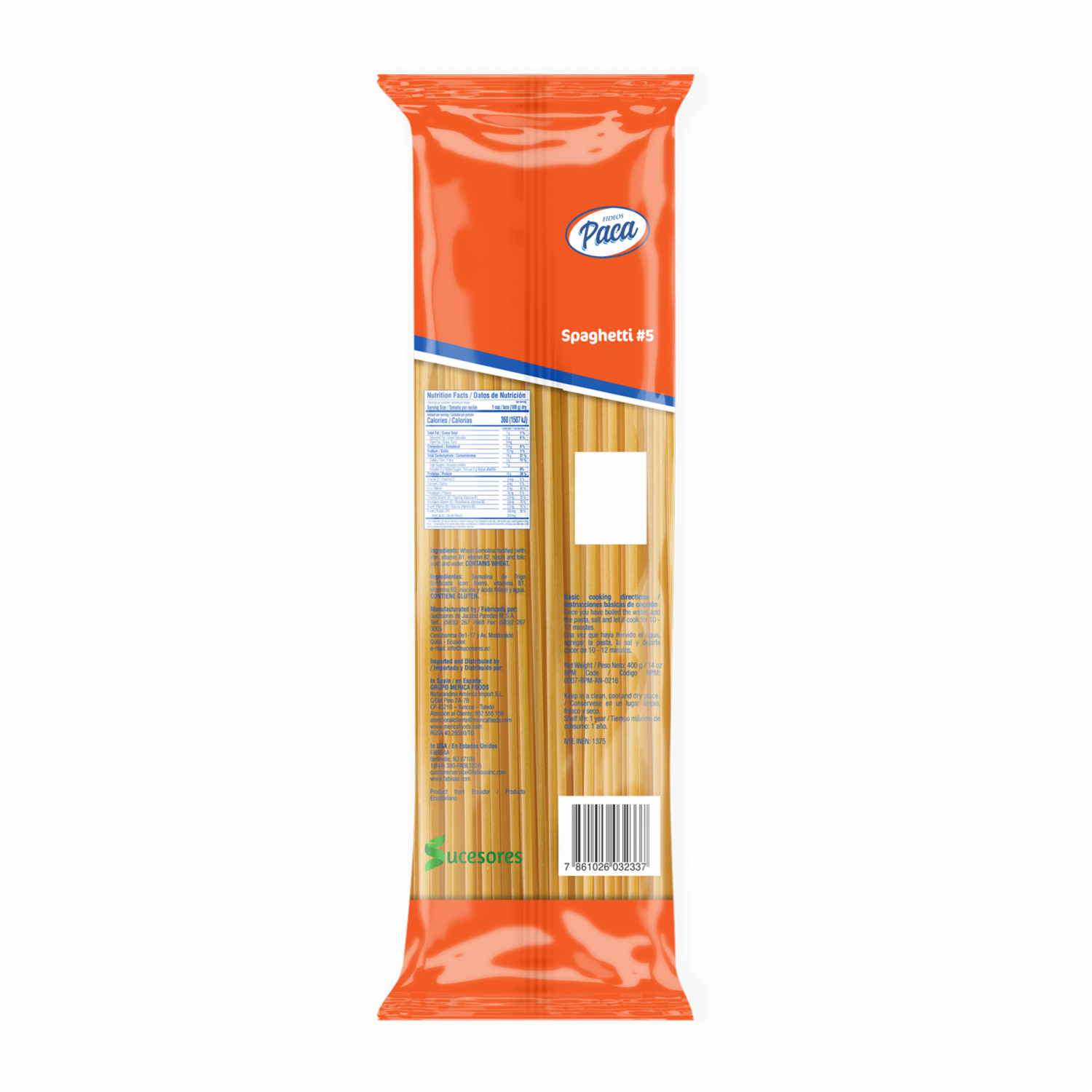 Fideo Spaghetti N°5 PACA 400 G