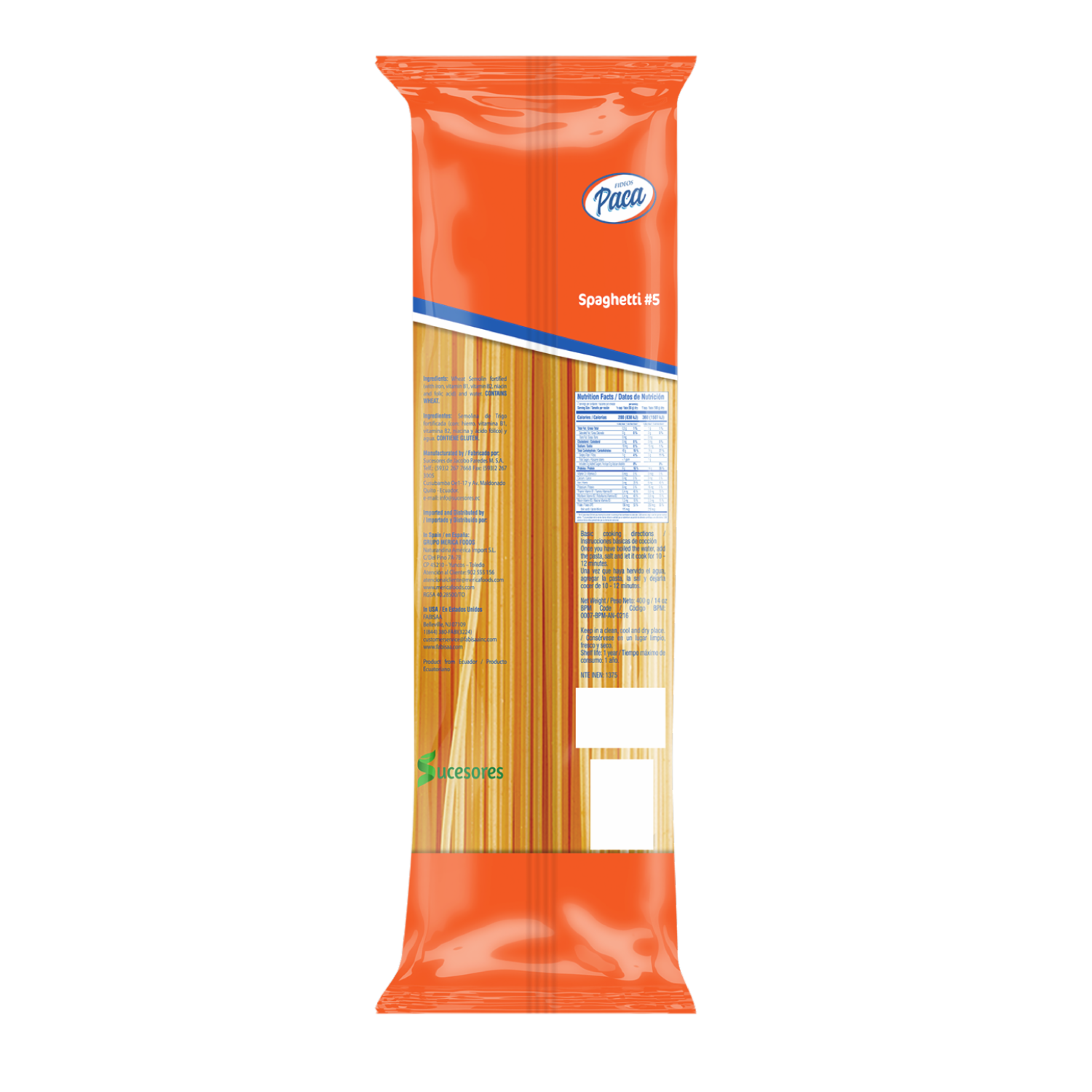 Fideo Spaghetti N°5 PACA 400 G