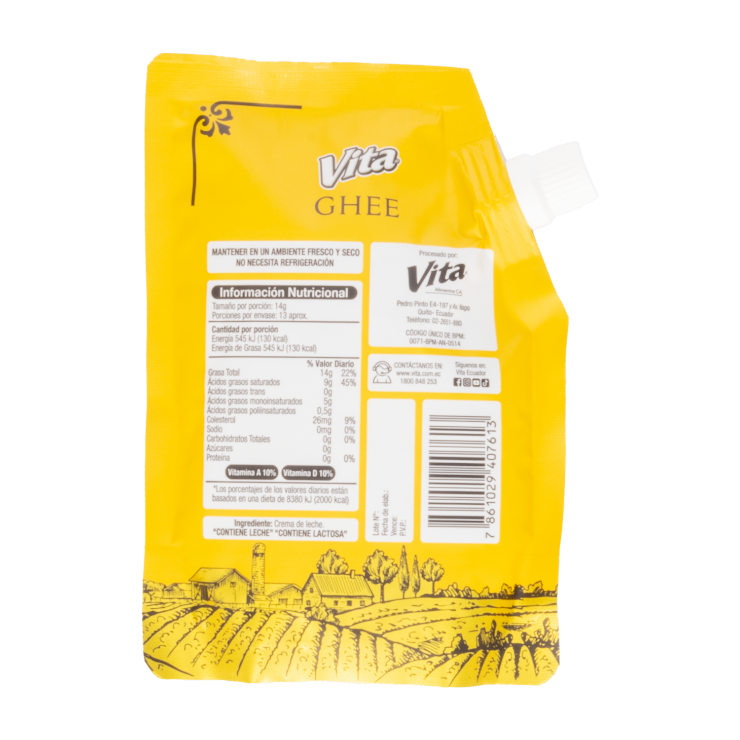Mantequilla Ghee VITA 180 G