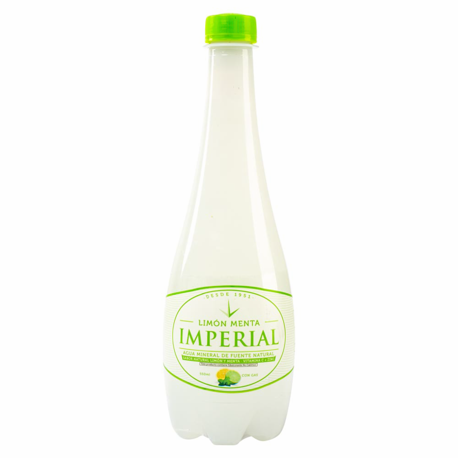 Agua Mineral Sabor A Limón Y Menta IMPERIAL 550 ml