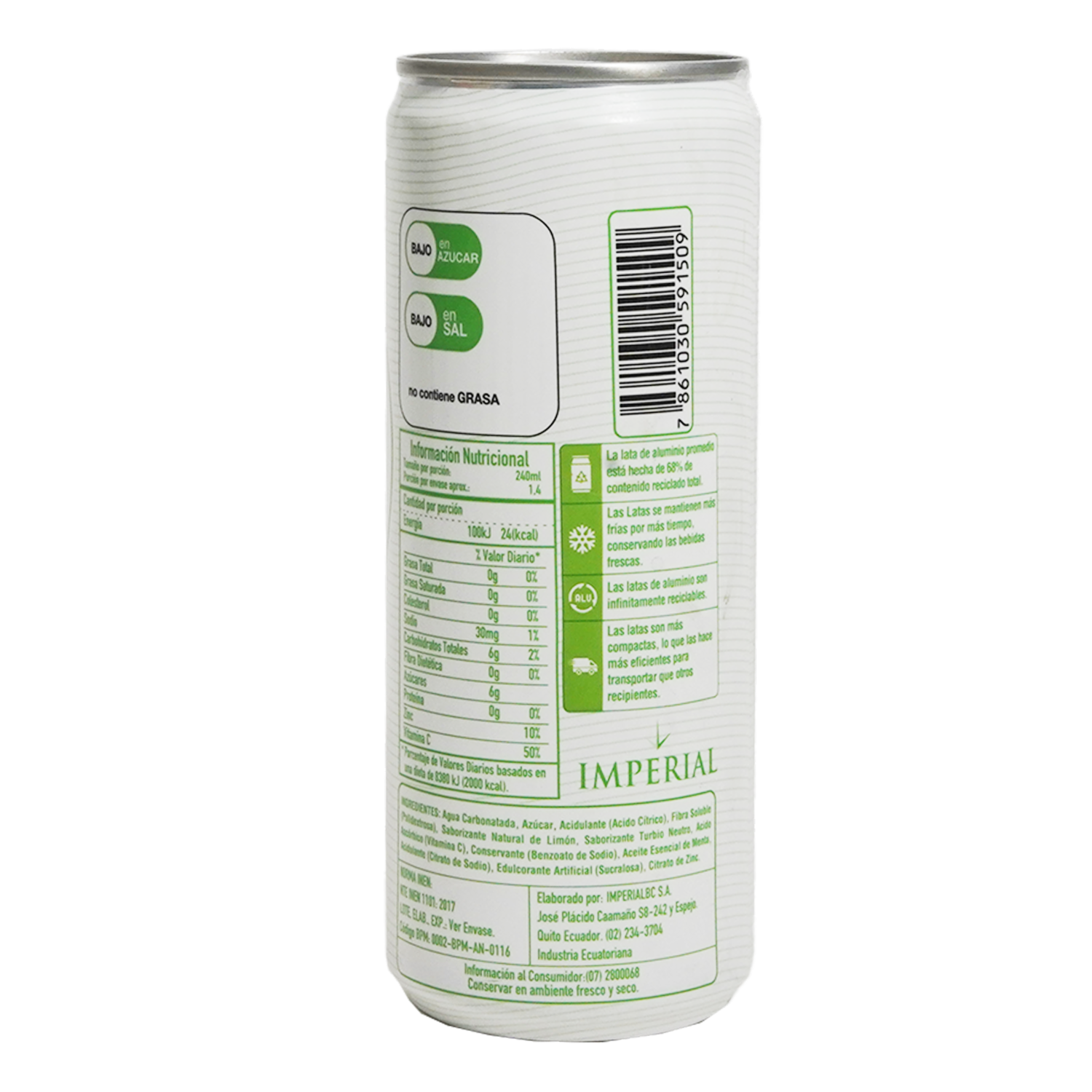 Agua Mineral Limón Menta IMPERIAL 330 ml