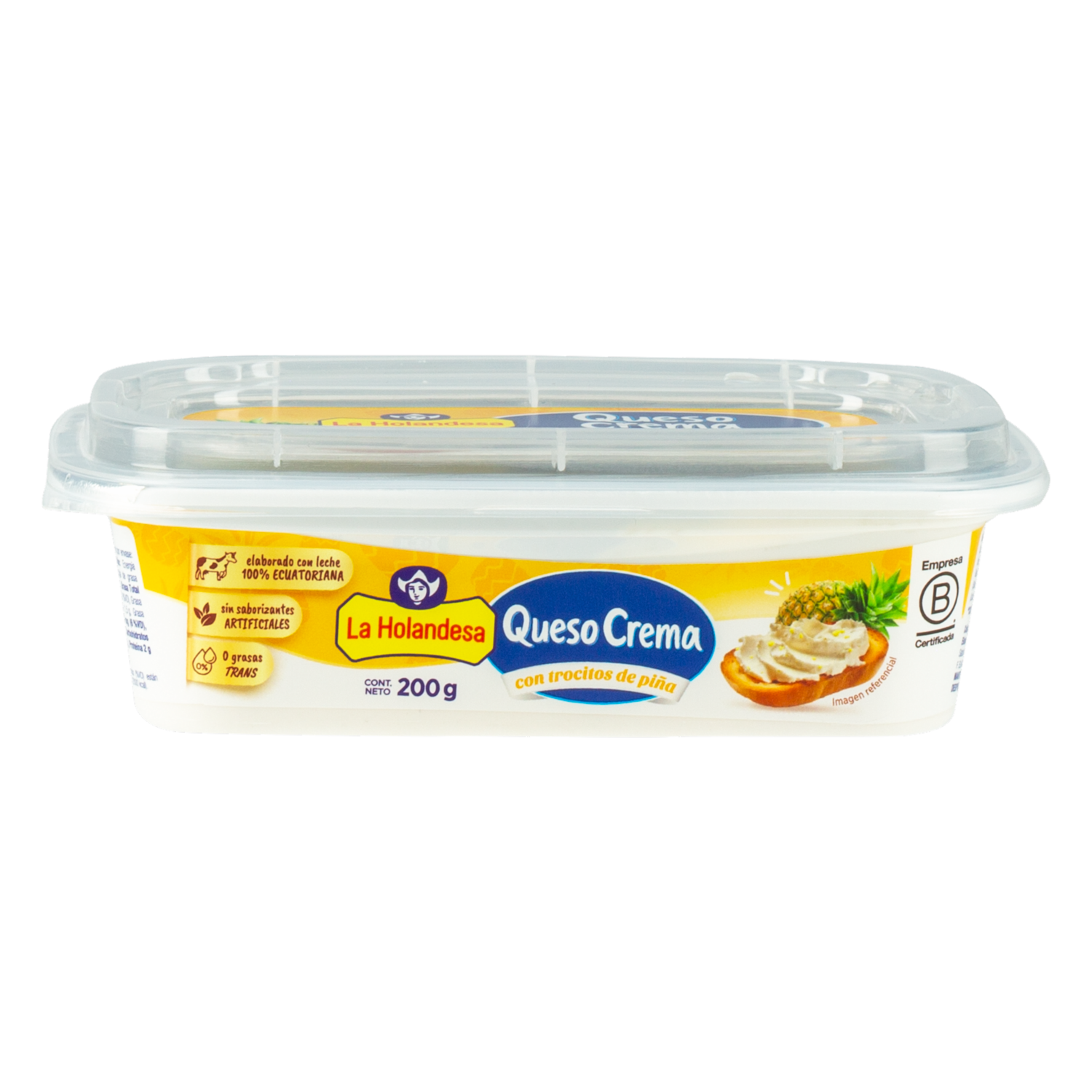 Queso Crema Con Trocitos De Piña LA HOLANDESA 200 G