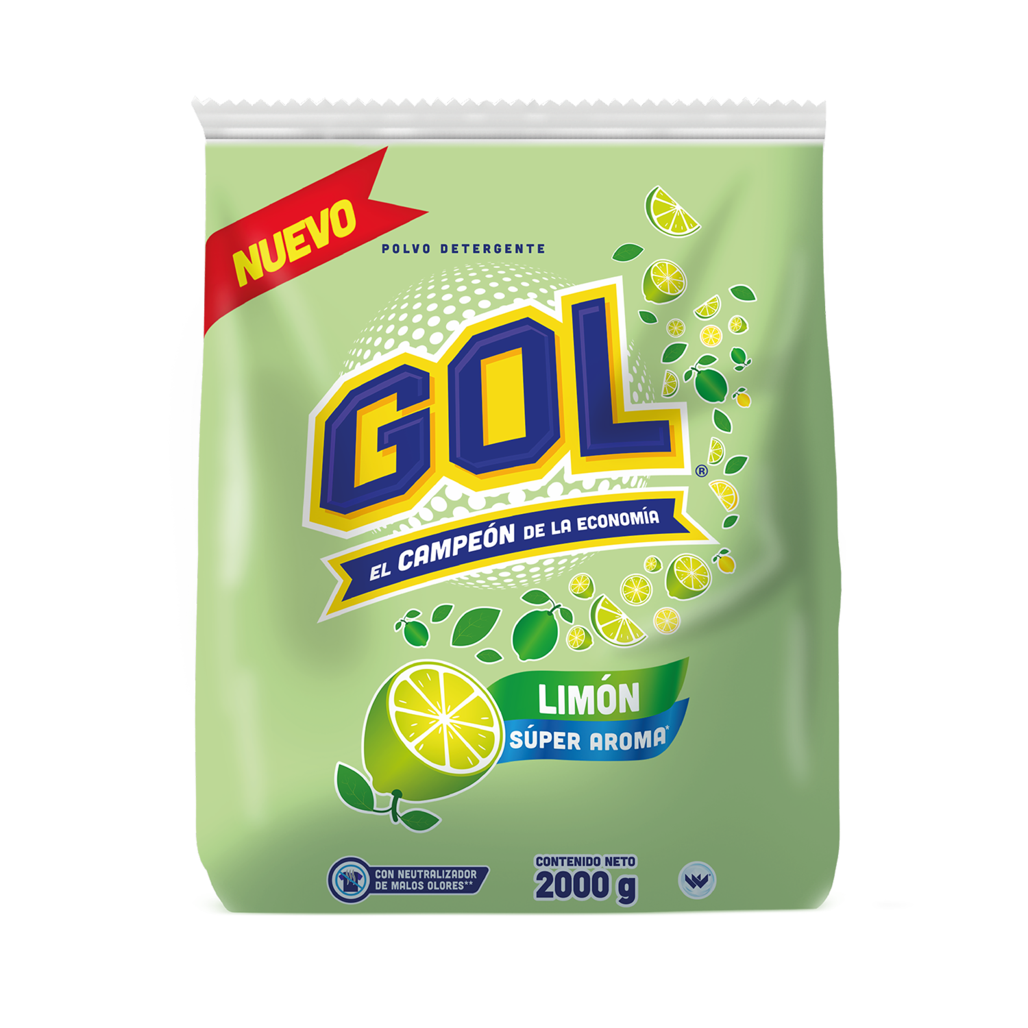 Detergente En Polvo Aroma Limón GOL 2000 G