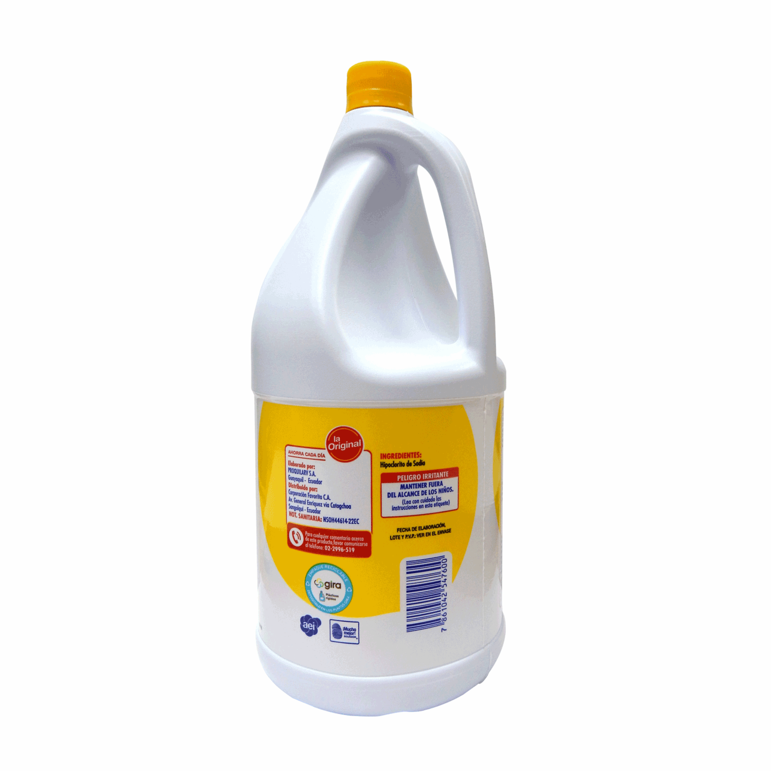 Cloro Líquido Desinfecta, Blanquea, Desodoriza Y Desmancha LA ORIGINAL 2000 Ml