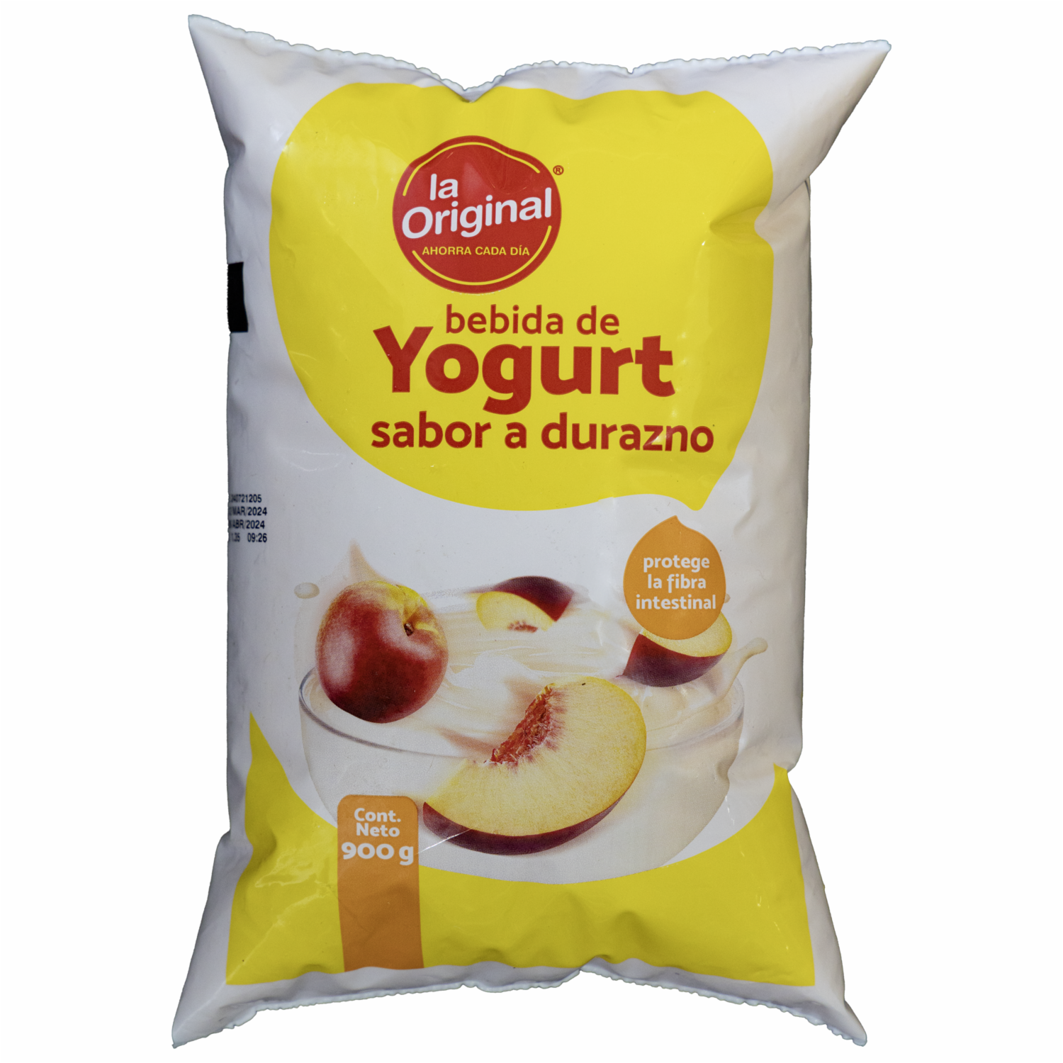 Bebida De Yogurt Sabor A Durazno En Funda LA ORIGINAL 900 G