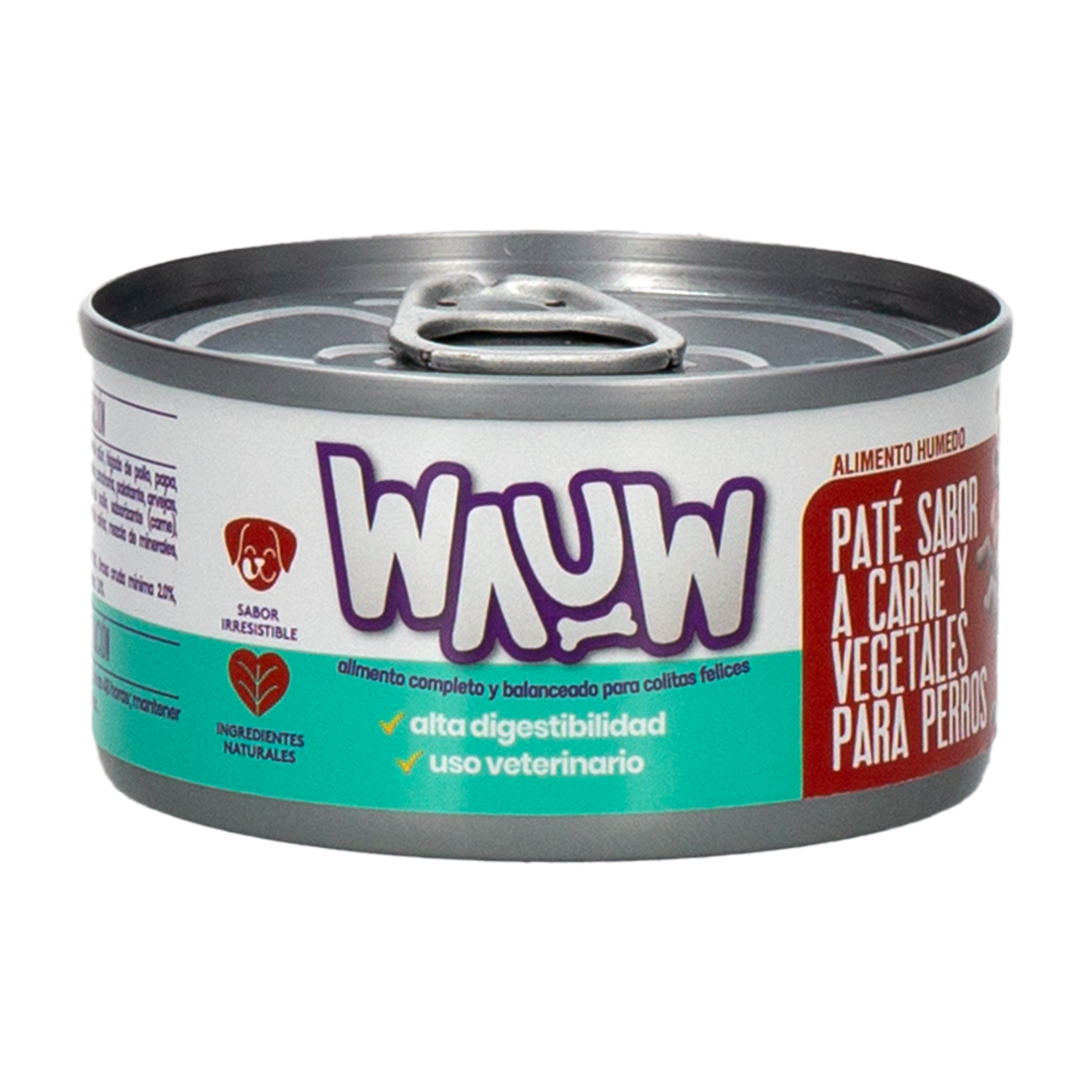 Alimento Para Perros Pate De Carne Y Vegetales WAUW 85 G