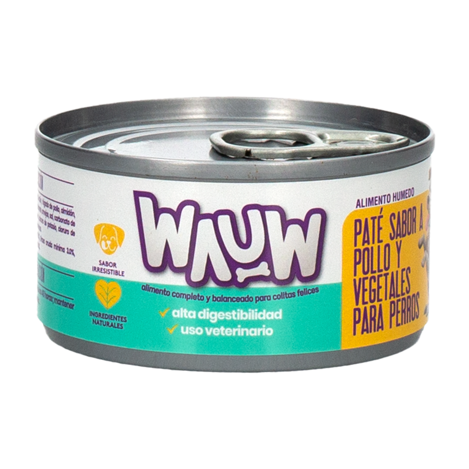 Alimento Para Perros Pate De Pollo Y Vegetales WAUW 85 G