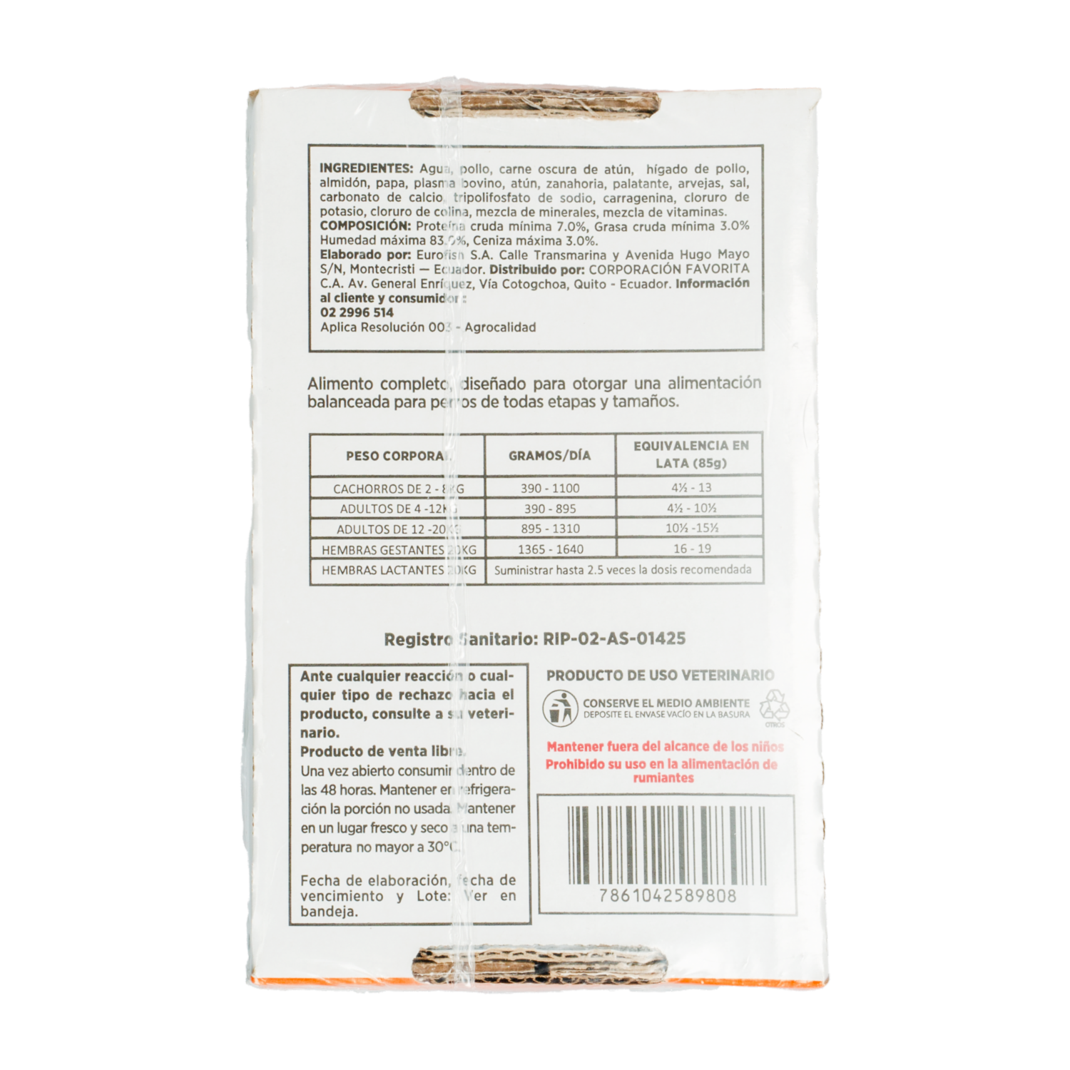 Alimento Húmedo Para Perros Pate Sabor A Pollo SMART SELECTION 12X85 G