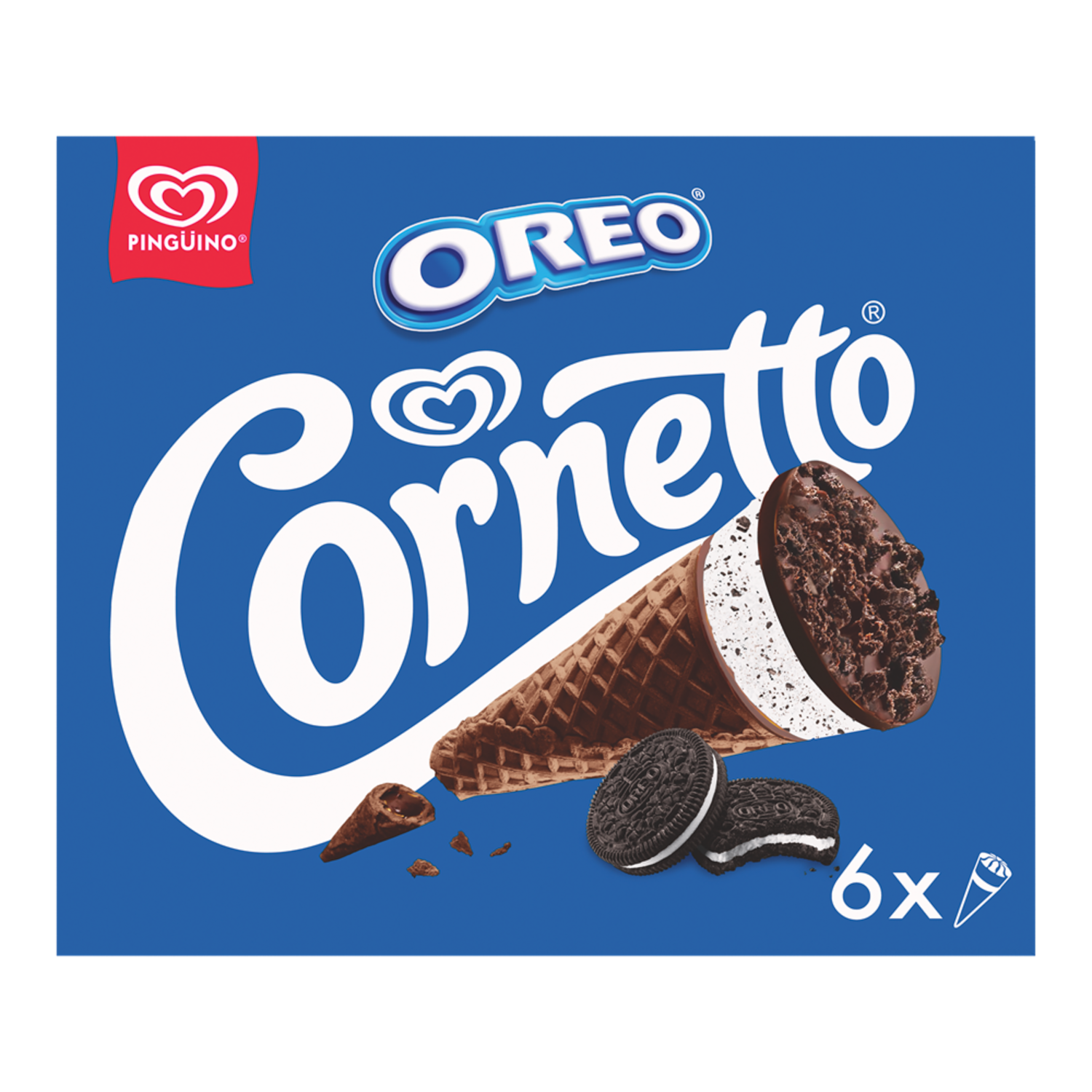 Helado Cornetto Oreo Pack PINGÜINO 6 X 110 Ml