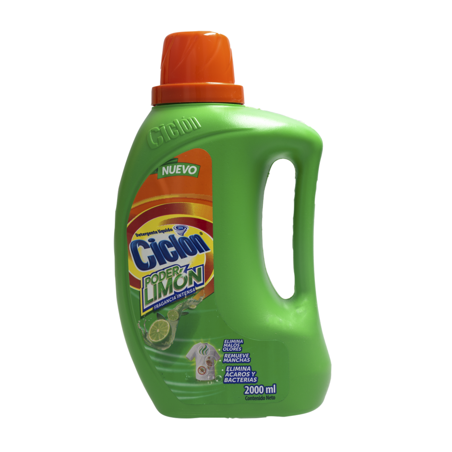 Detergente Líquido Poder Limón CICLÓN 2000 Ml