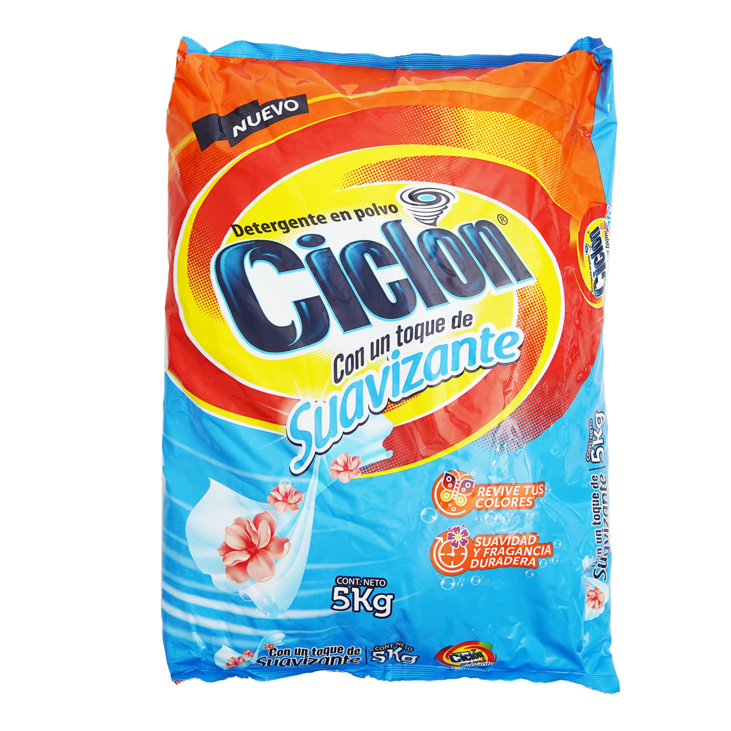 Detergente En Polvo Con Toque Suavizante CICLÓN 5000 G