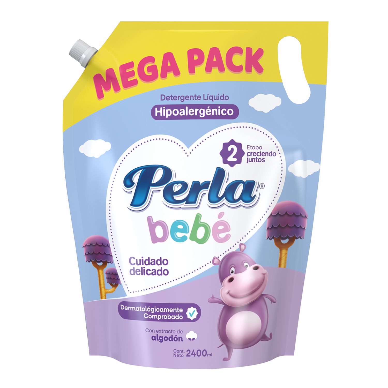Detergente Líquido Para Ropa De Bebé Hipoalergénico PERLA 2400 Ml