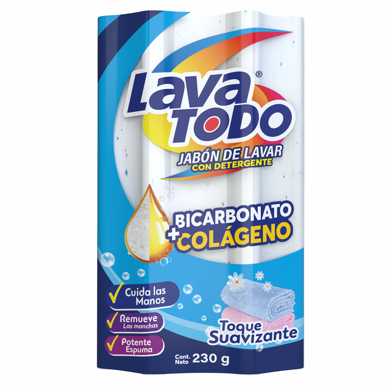 Jabón De Ropa Con Un Toque De Suavizante LAVATODO 230 G