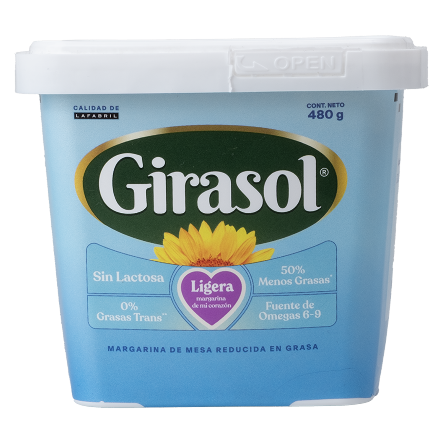 Margarina De Mesa Reducida En Grasa GIRASOL 480 G