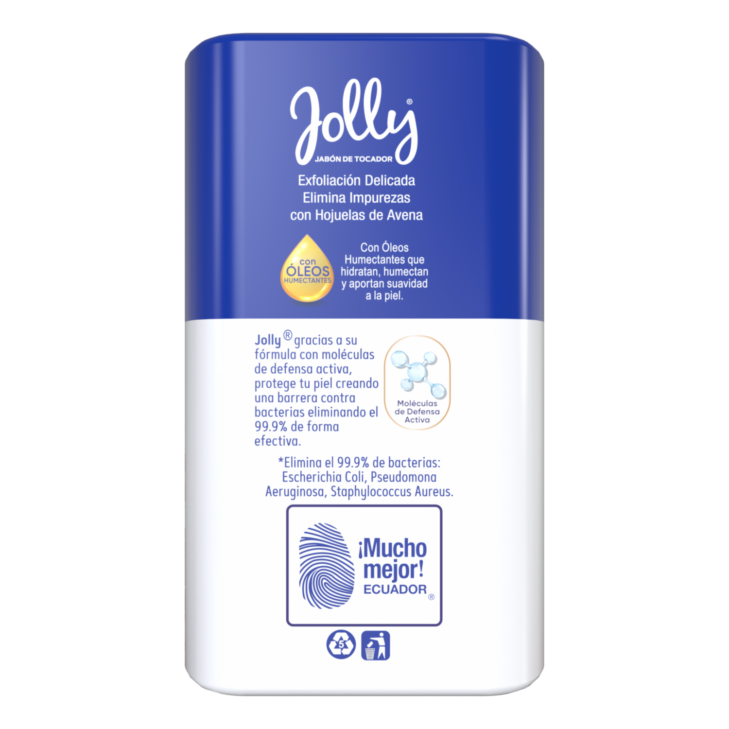 Jabón De Tocador Exfoliación Delicada Con Hojuelas De Avena JOLLY 3 X 100 G