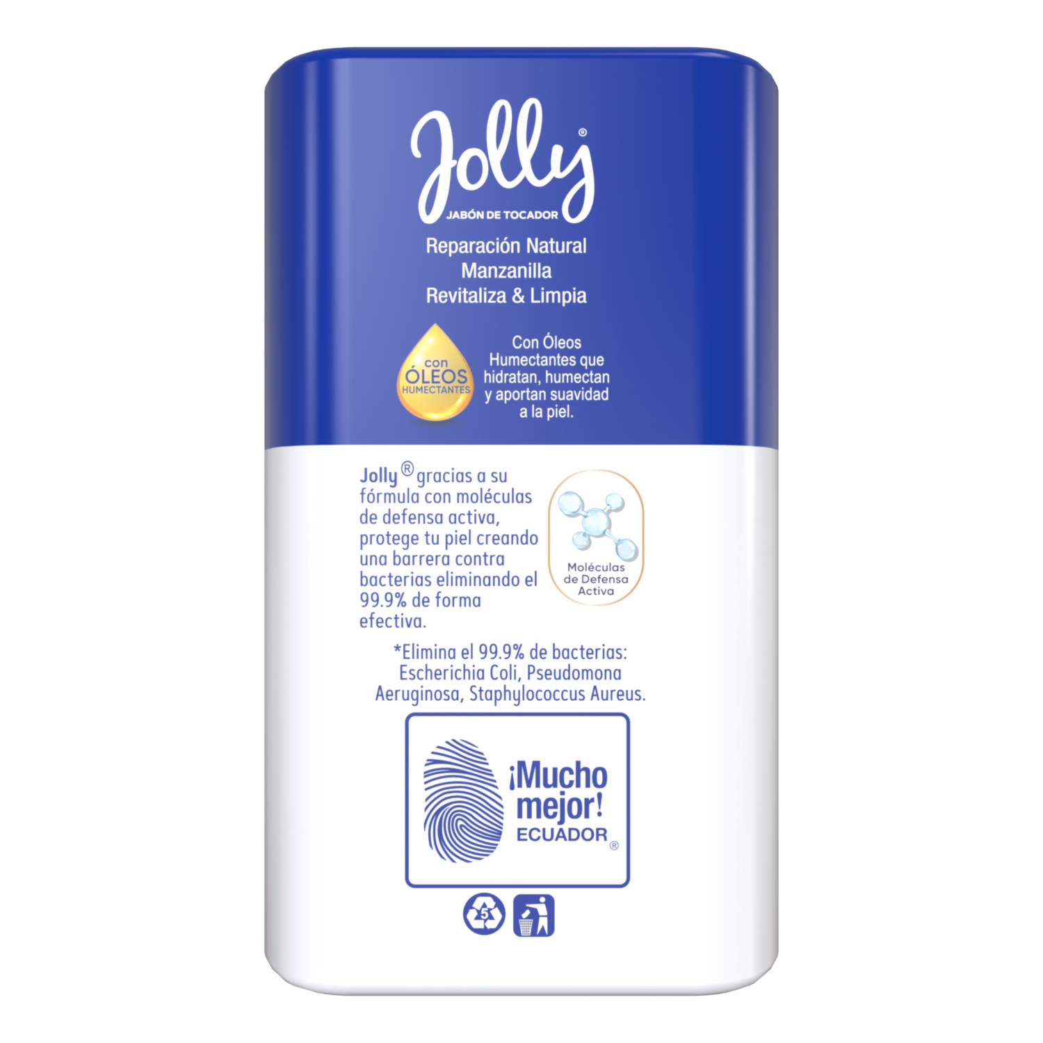 Jabón De Tocador Reparación Natural Revitaliza Y Limpia Manzanilla JOLLY X 100 G