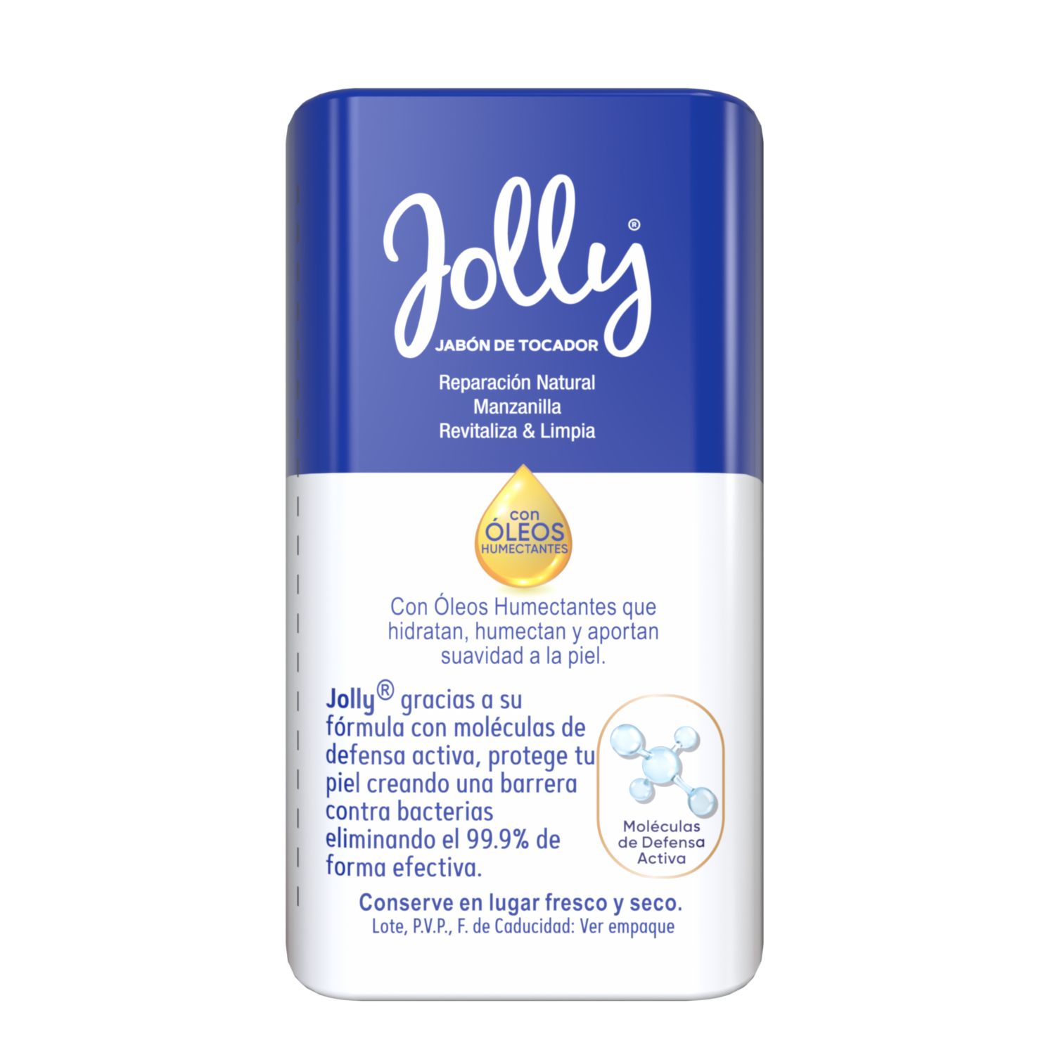 Jabón De Tocador Reparación Natural Con Manzanilla JOLLY 6 X 100 G