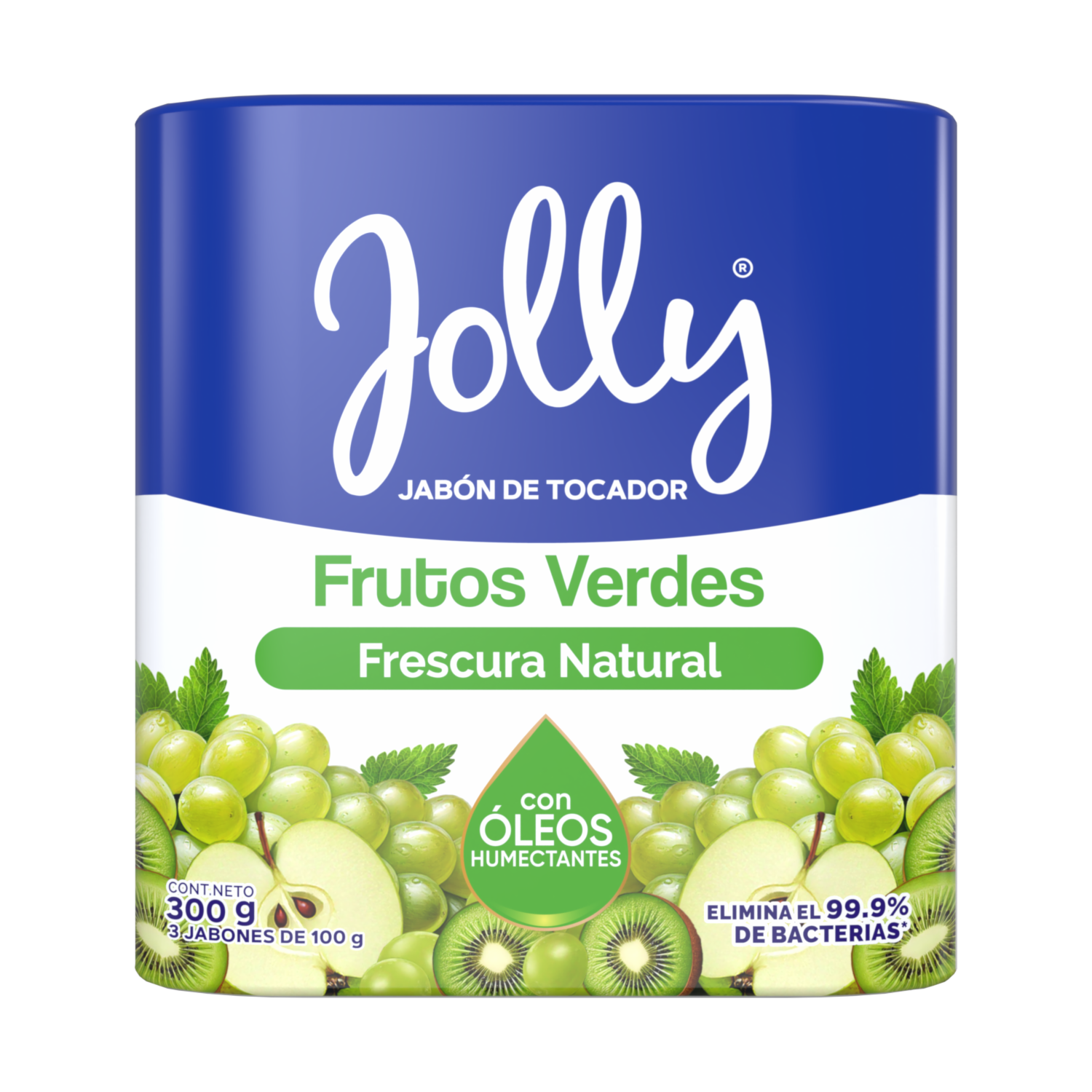 Jabón De Tocador Frescura Natural Sensación Refrescante Frutos Verdes JOLLY X 100 G