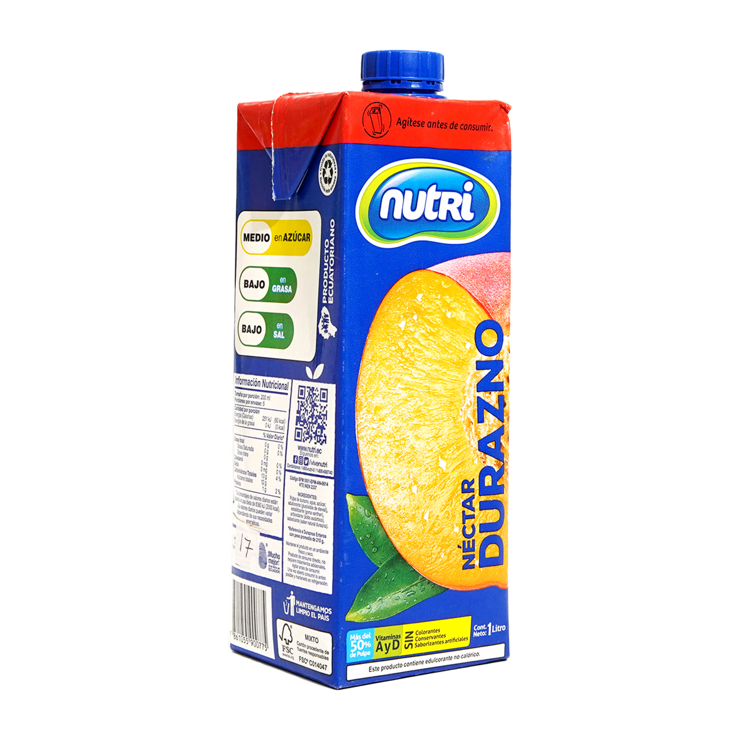 Jugo Néctar de Durazno NUTRI 1000 Ml