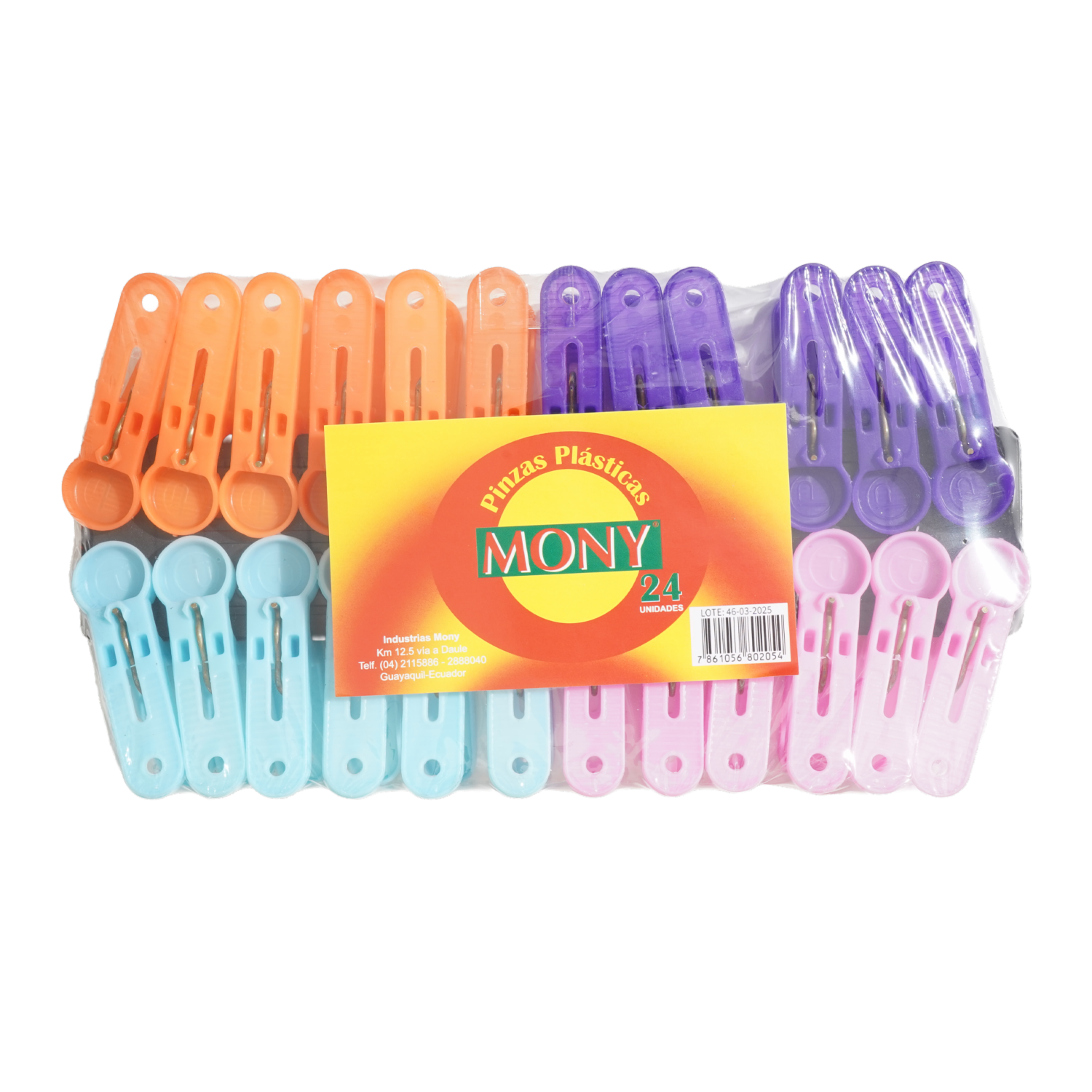 Pinzas Plásticas Mony MONY x 24 Uds