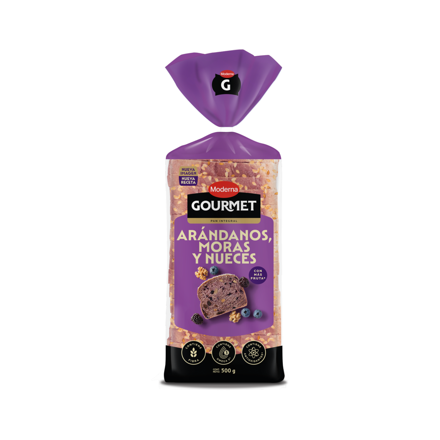 Pan Gourmet Molde Moras Y Nueces MODERNA 500 G