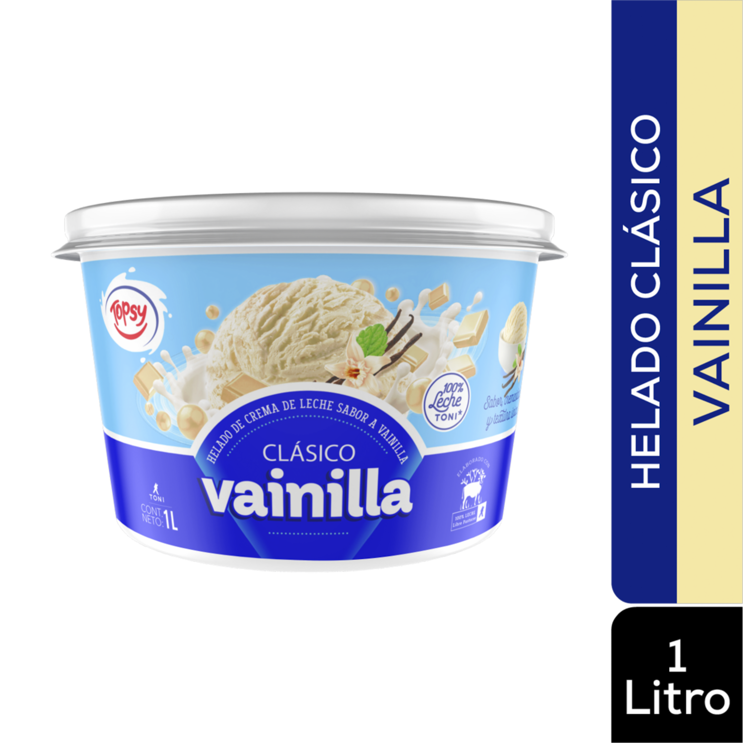 Helado De Vainilla TOPSY 1000 Ml