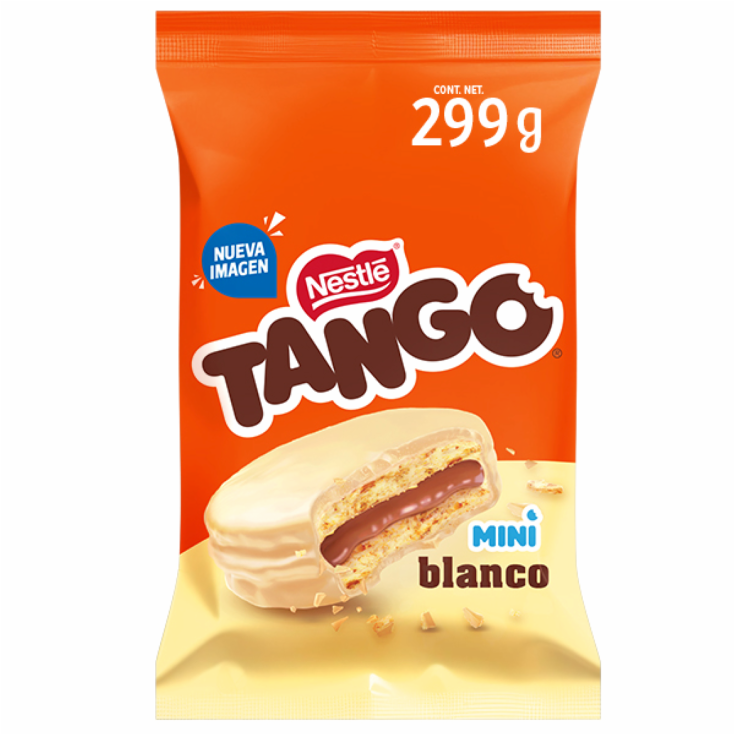 Galletas Dulces Recubierta De Chocolate Blanco TANGO 299 G