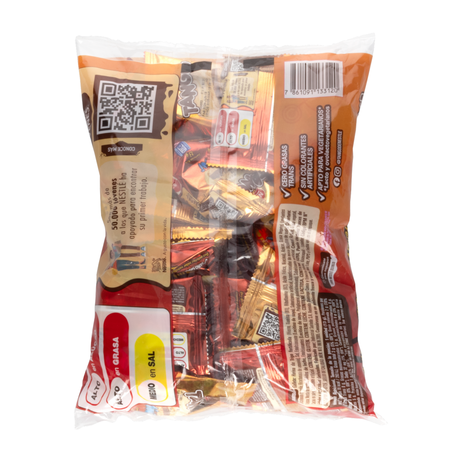 Galletas Dulces Recubierta De Chocolate Blanco TANGO 299 G