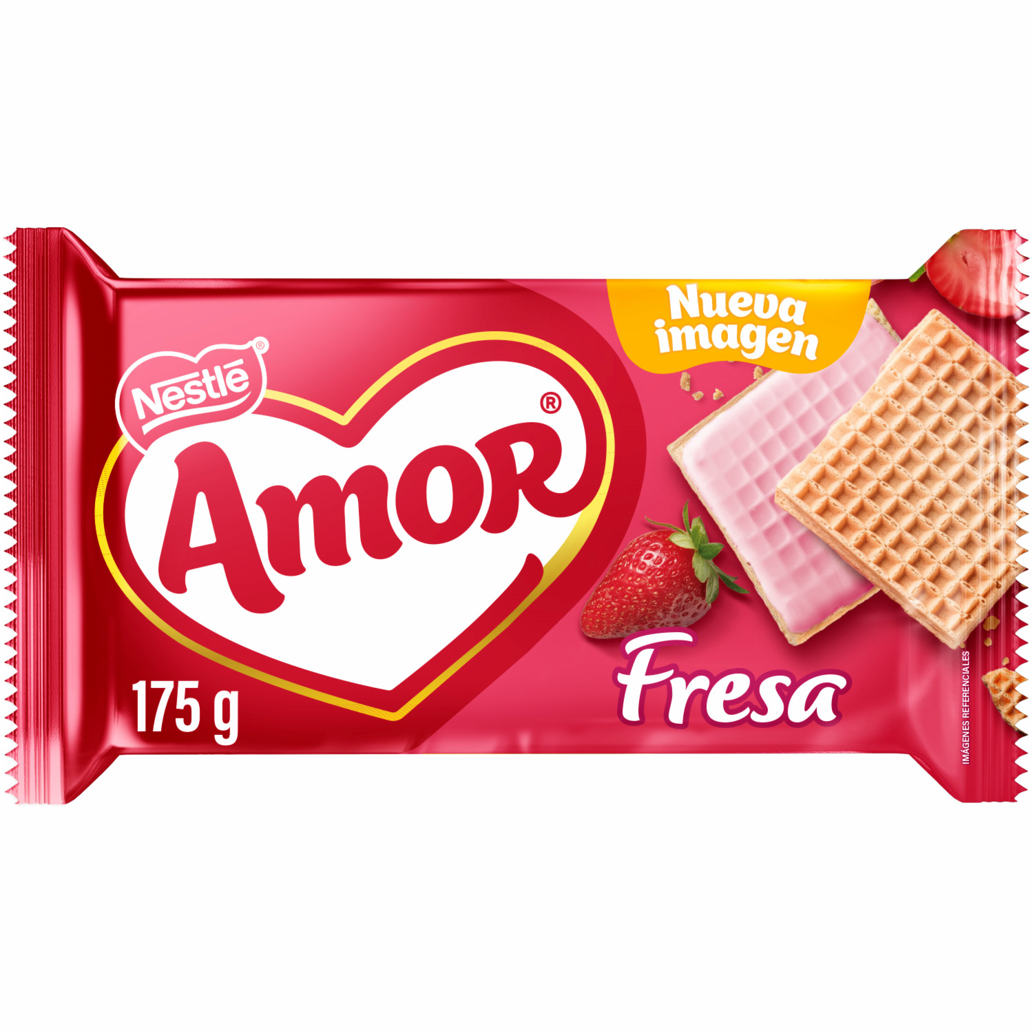 Galletas Dulces Waffer Fresa AMOR 175 G