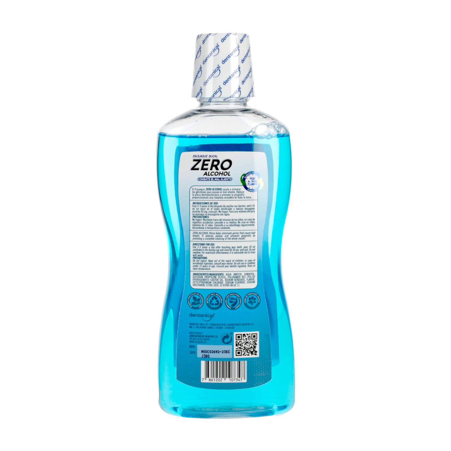 Enjuague  Bucal Zero Alcohol DENTANICAL 500 Ml