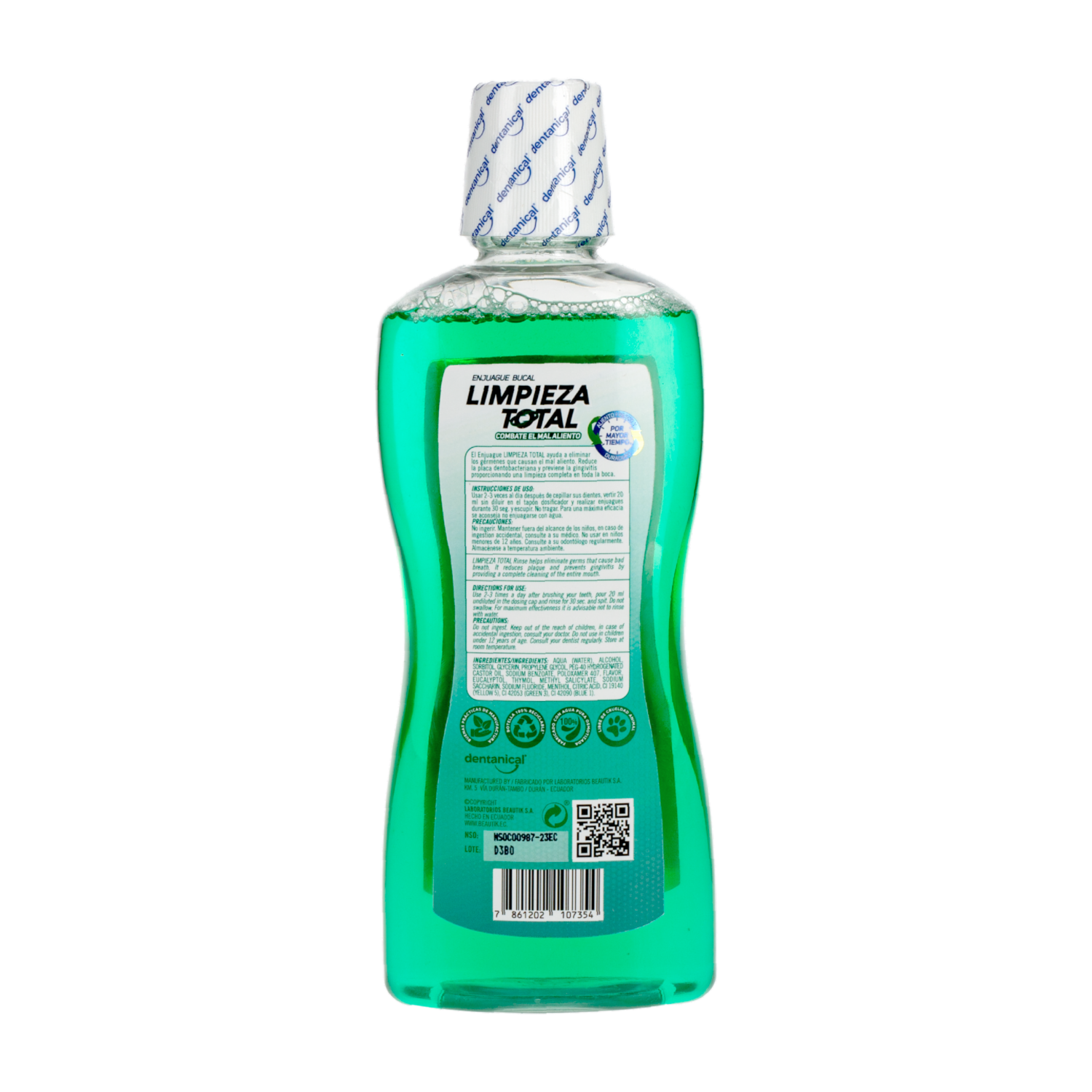 Enjuague  Bucal Fresh Mint DENTANICAL 500 Ml