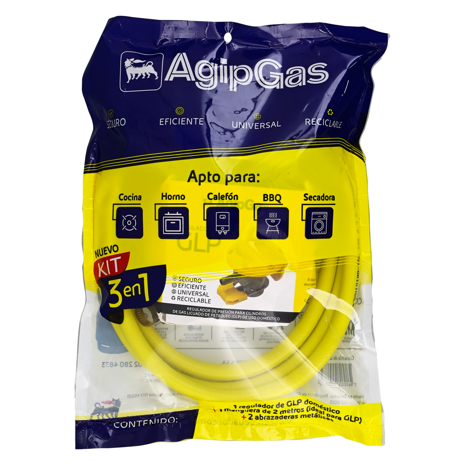 Kit de Gas 3 En 1 AGIP Pack