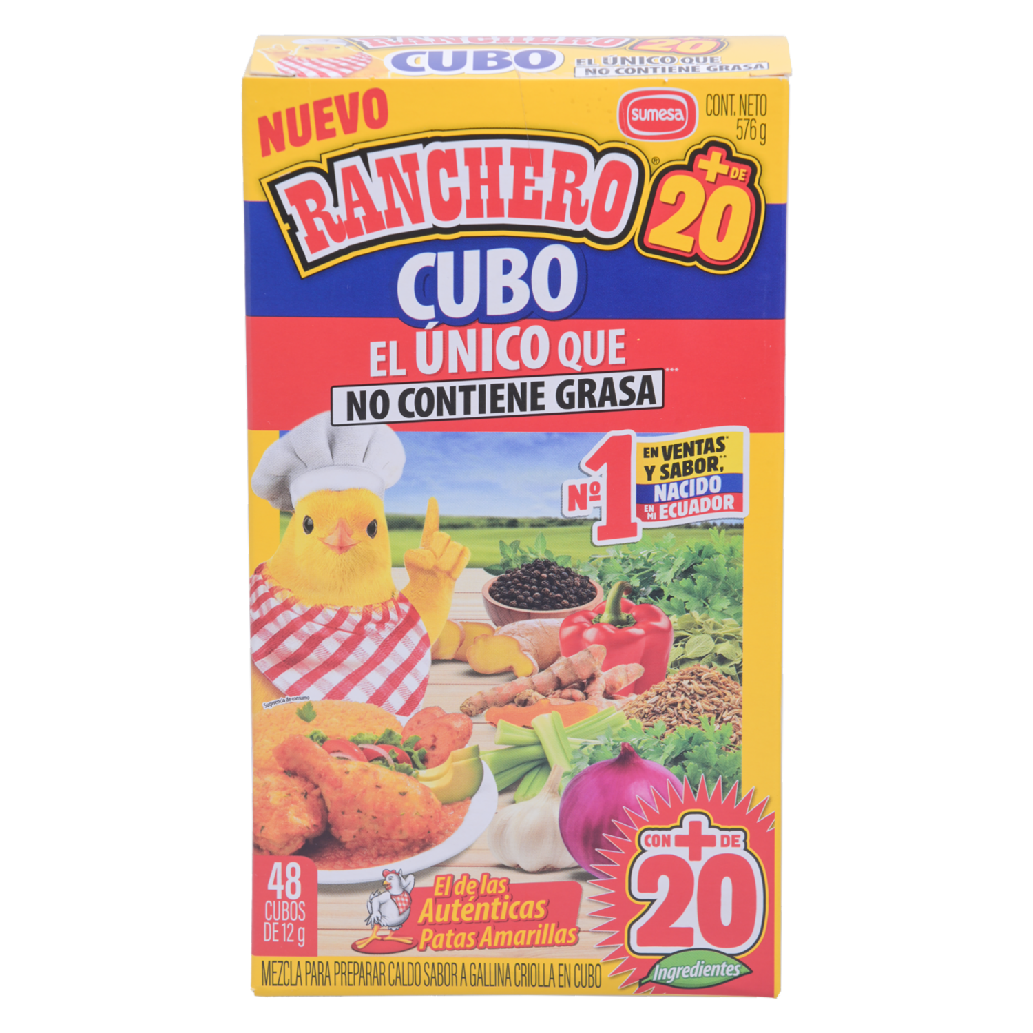 Caldo De Gallina Cubo RANCHERO 48X12 G