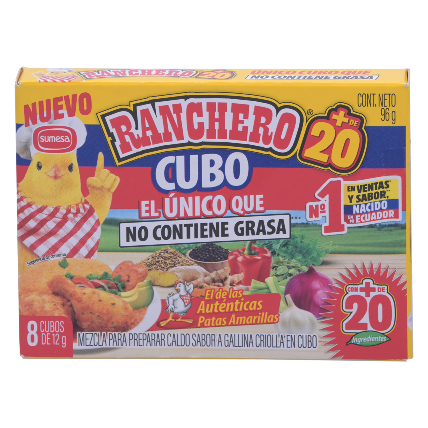 Caldo De Gallina Cubo RANCHERO 8X12 G