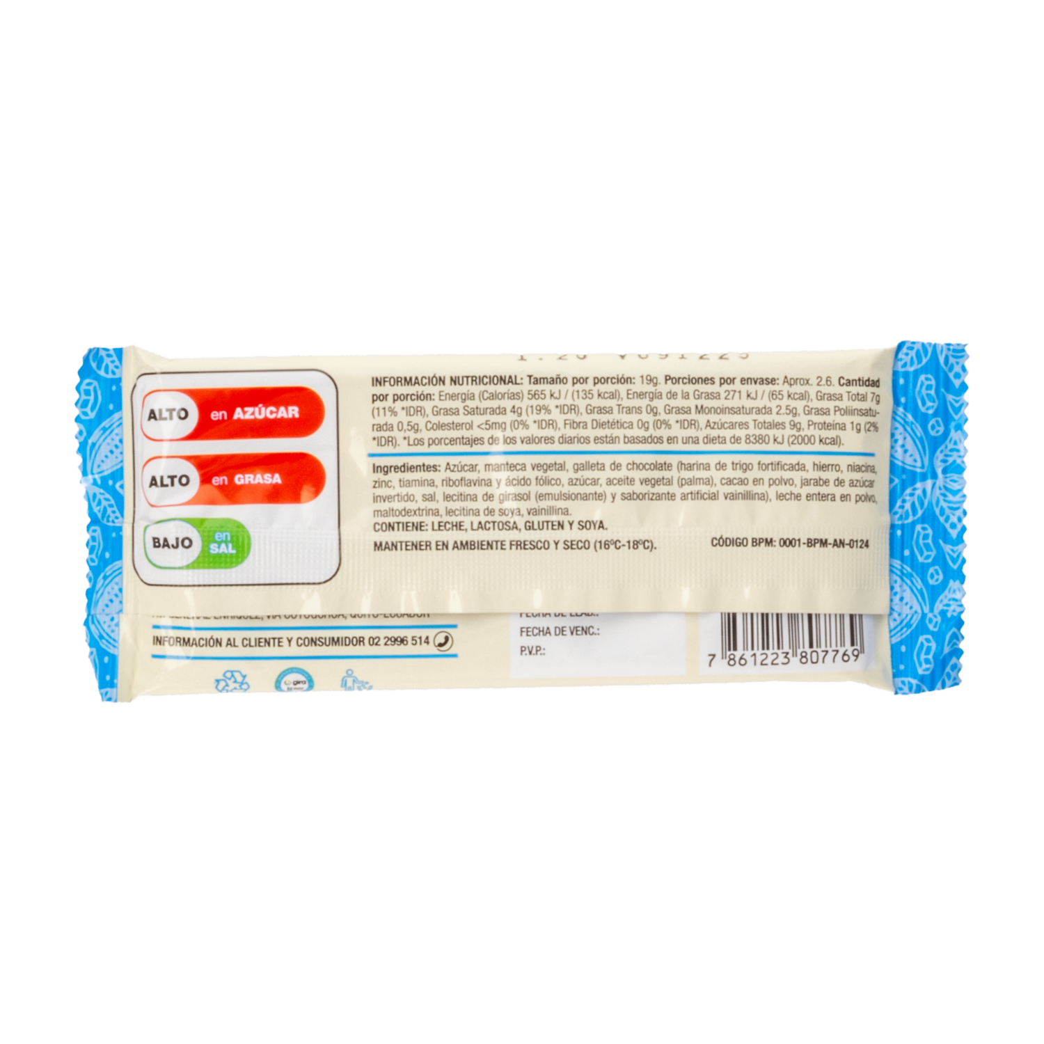 Barra Energética Cookies And Cream KRASH 50 G