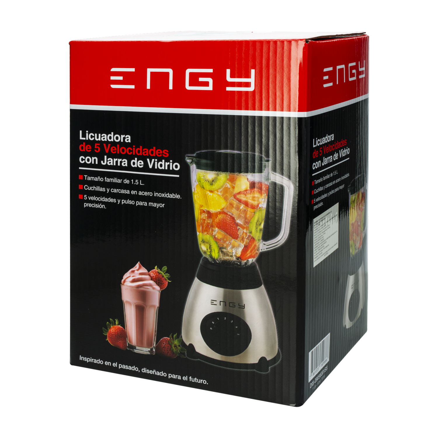 Licuadora Vaso De Vidrio 1.5 Litros ENGY DIS-09056001SS