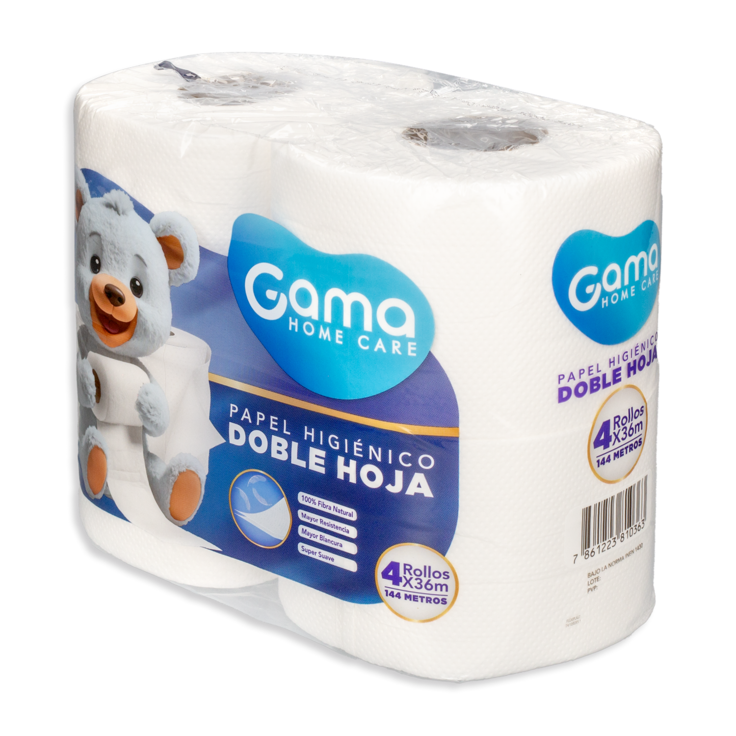 Papel Higiénico Doble Hoja GAMA 4 Rollos