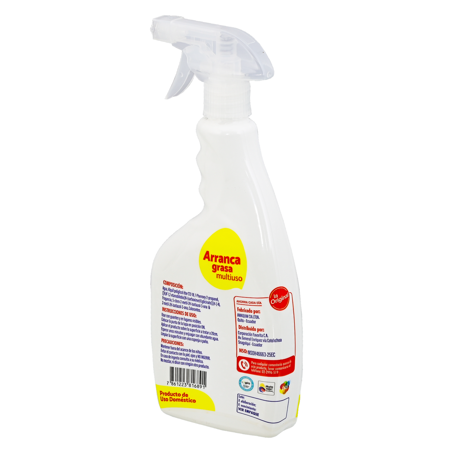 Arranca Grasa Líquido Multiusos Aroma Naranja LA ORIGINAL 500 Ml