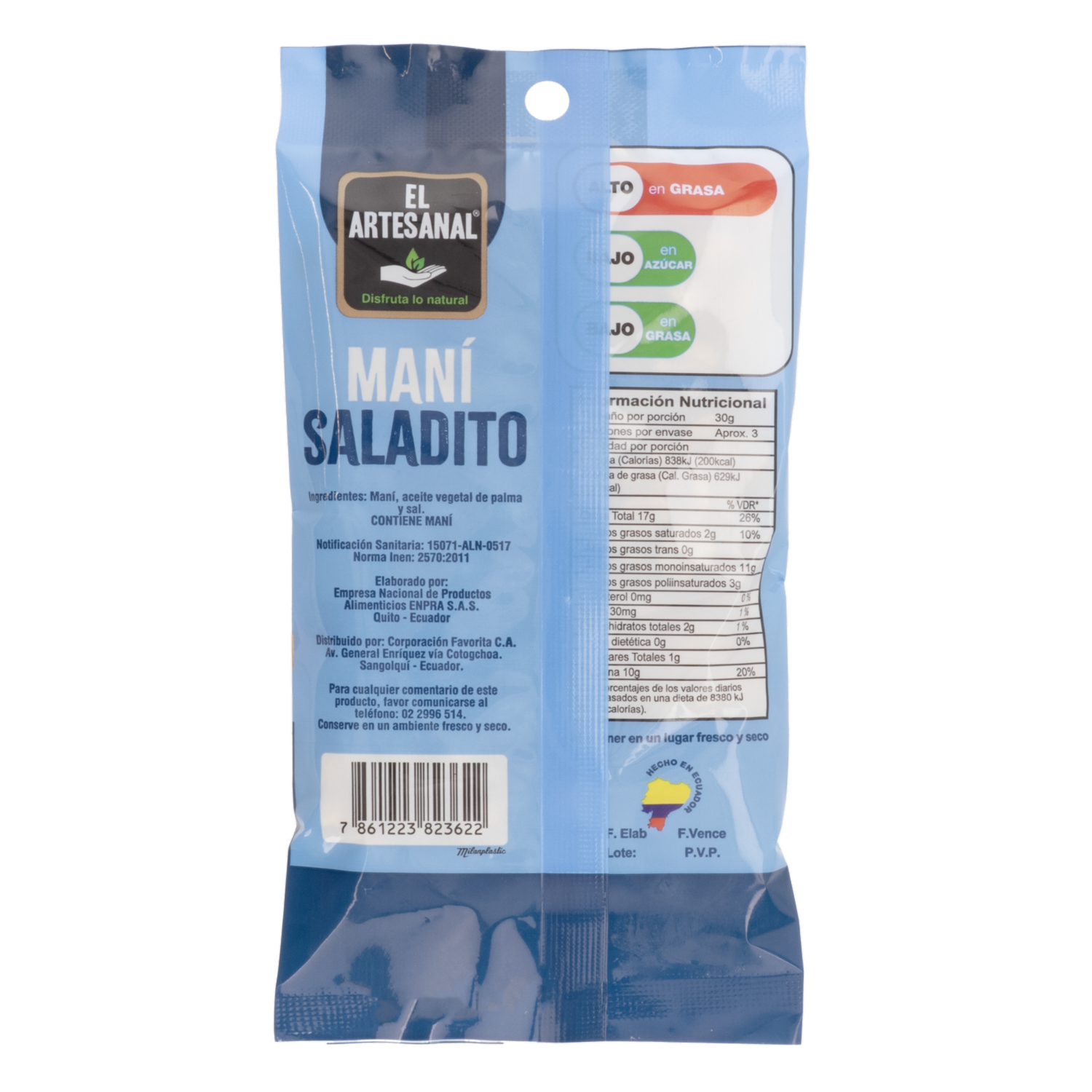 Maní Saladito EL ARTESANAL 100 G