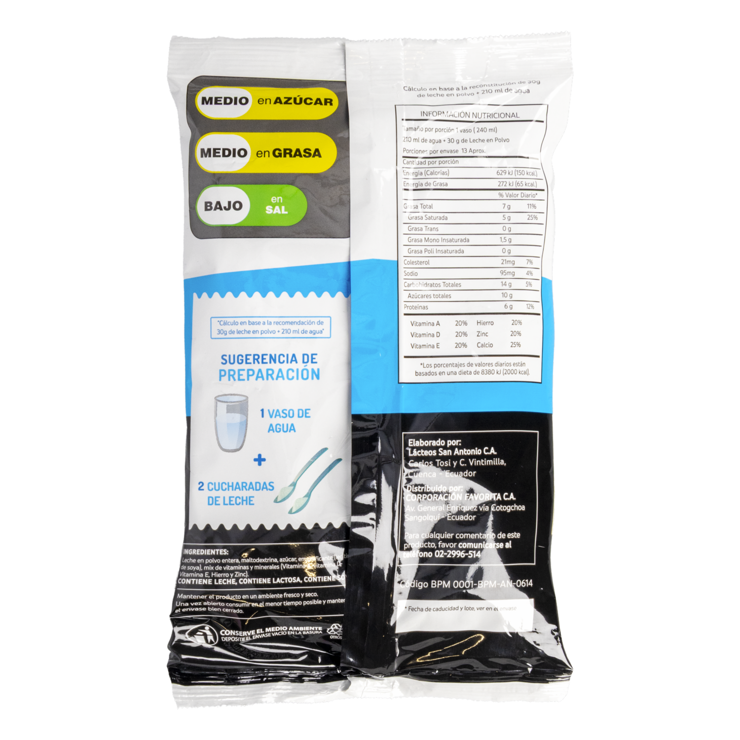 Leche En Polvo Instantáneo SMART SELECTION 400 G