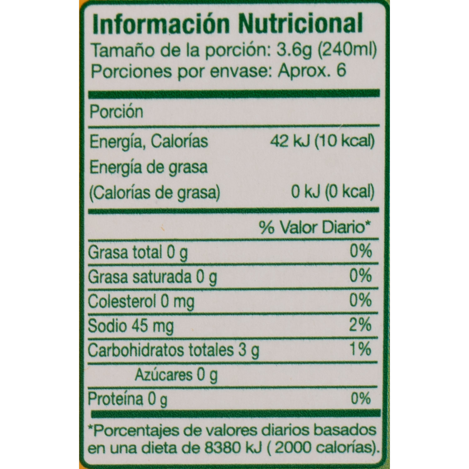 Té En Polvo Sabor A Maracuyá PANELADA 22 G